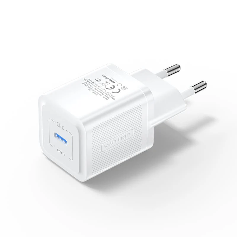 Vention 1-Port USB-C GaN Charger 20W EU-Plug - Image 2