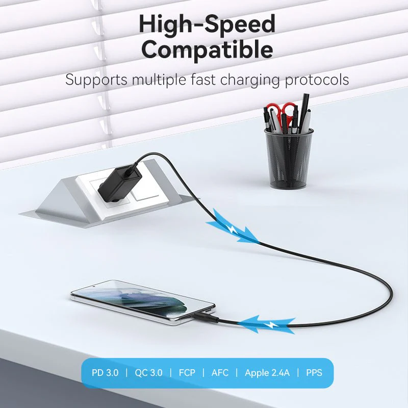 Vention 1-Port USB-C Wall Charger 25W EU-Plug - Image 4