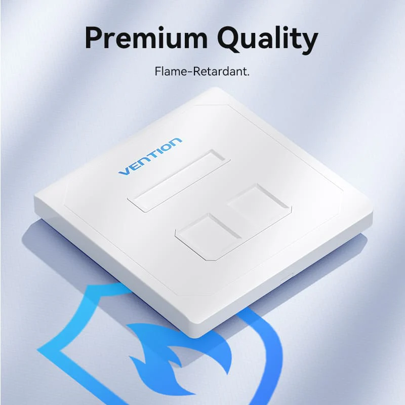 Vention 2-Port Keystone Jack Wall Plate - Image 7