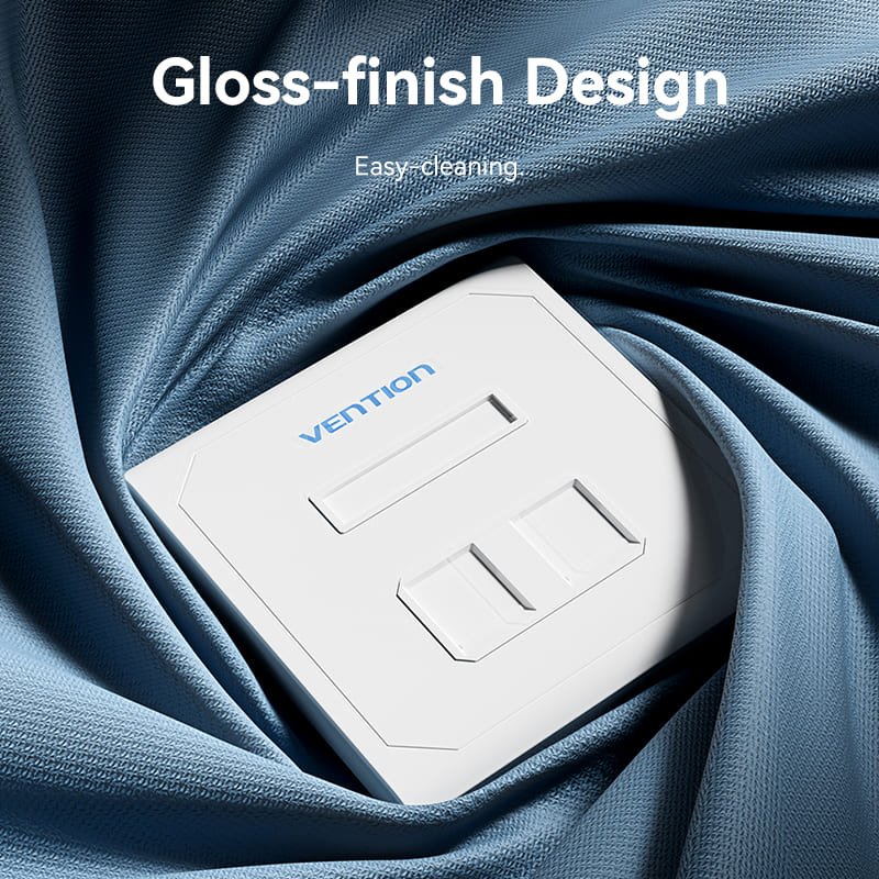 Vention 2-Port Keystone Jack Wall Plate - Image 8