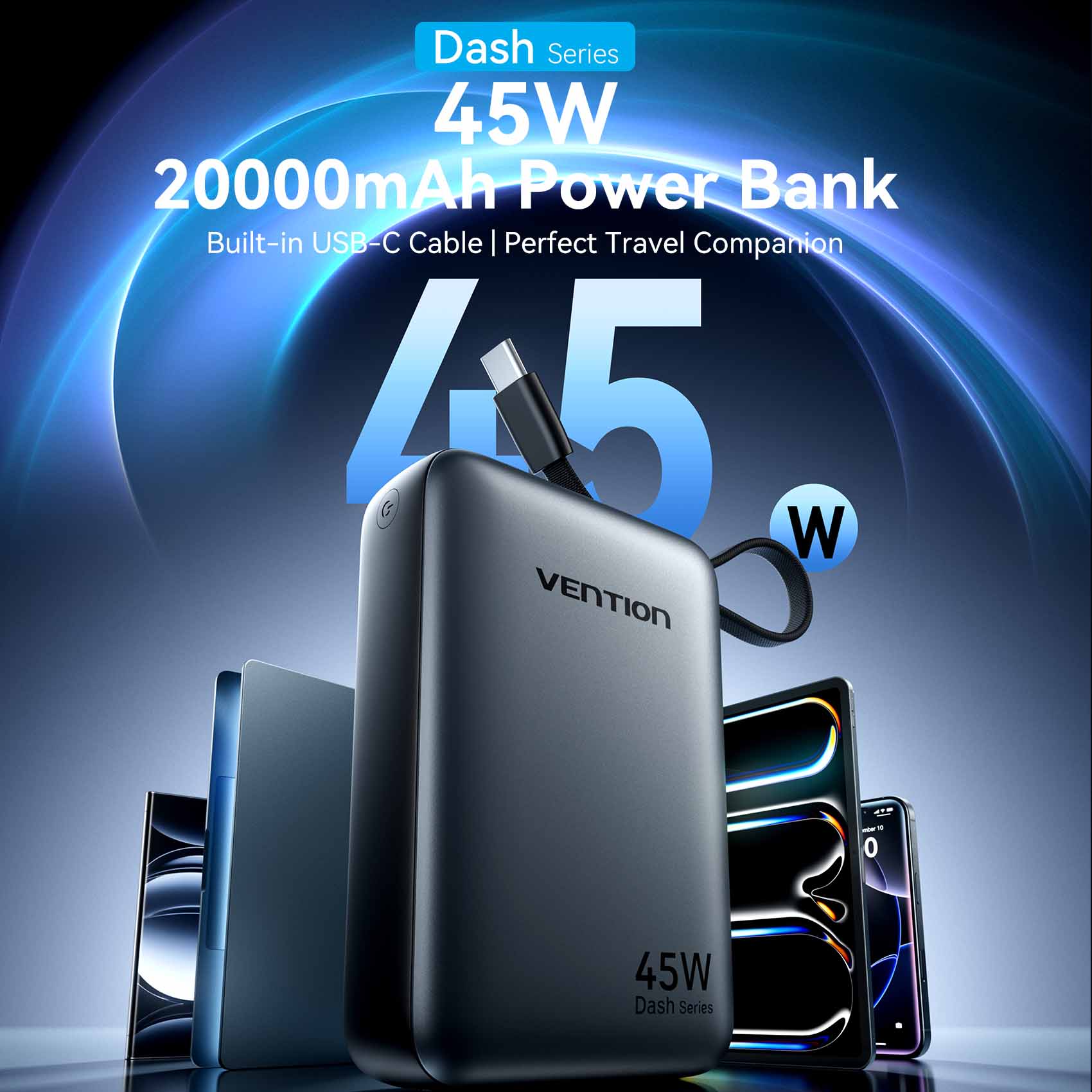 Vention 20000mAh Power Bank 45W - Image 3