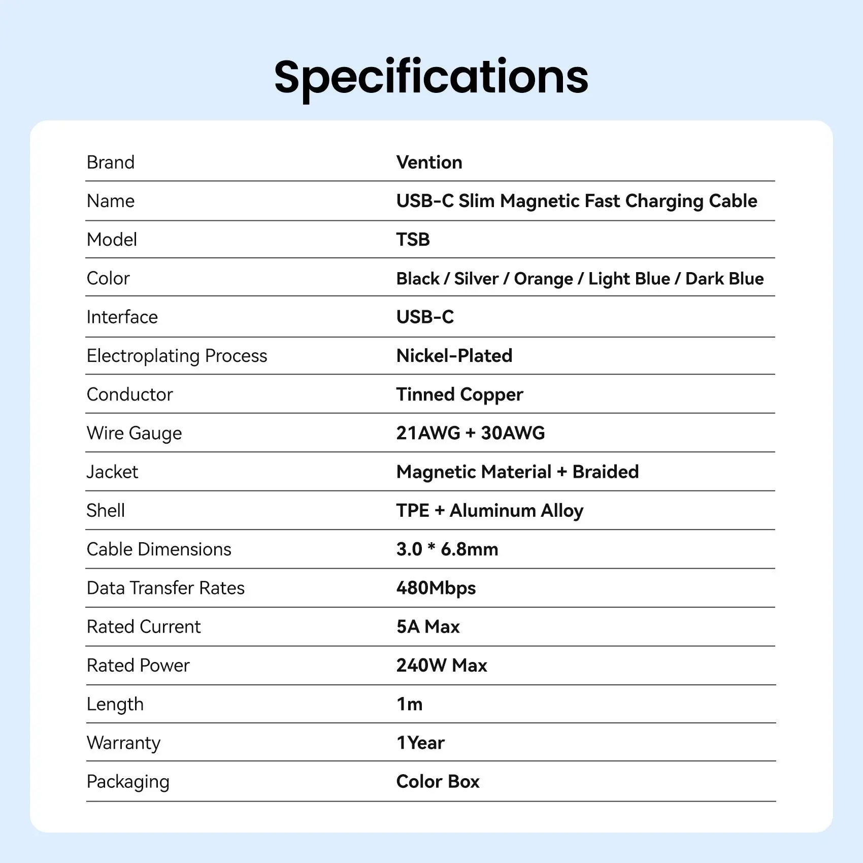240W USB-C Slim Magnetic Fast Charging Cable - Image 16