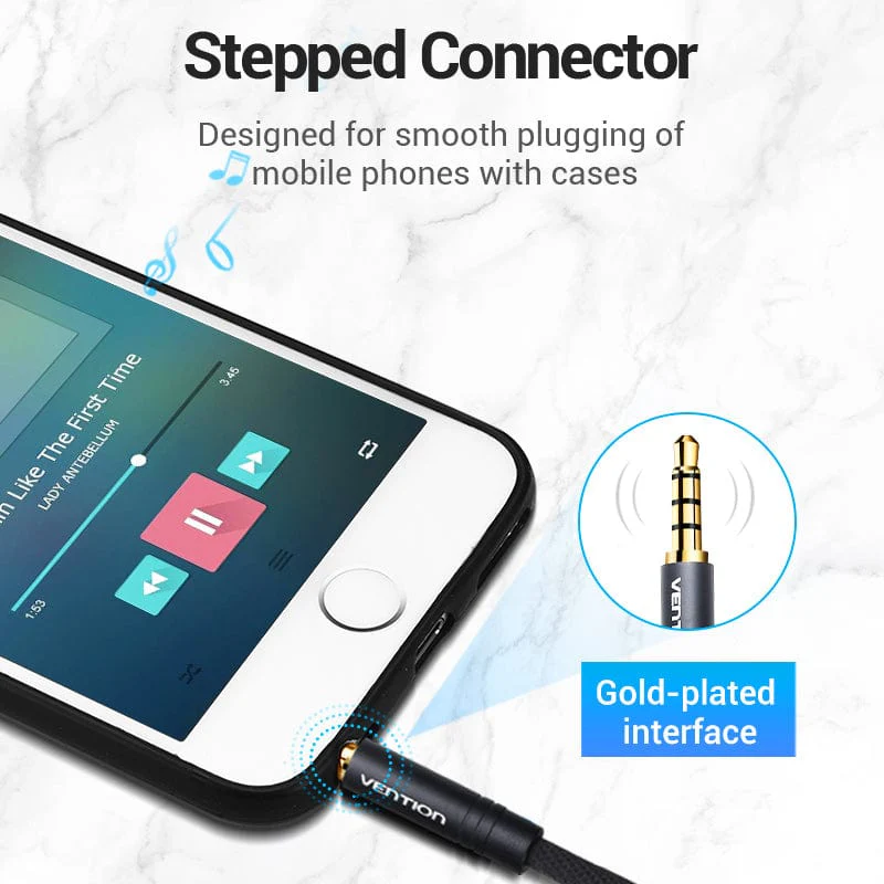 Vention 3.5mm Audio Splitter Extension Cable Jack 3.5mm 1 Male to 2 Female Mic Y Splitter for Laptop Headphone Aux Cable Adapter - Image 4
