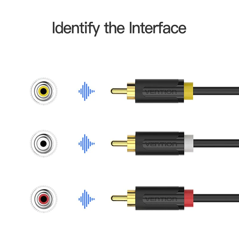 Vention 3RCA to 3 RCA Cable Audio Video Male to Male AV Cable Gold Plated for STB DVD TV VCD Blueplayer Amplifier Cable RCA Jack - Image 10