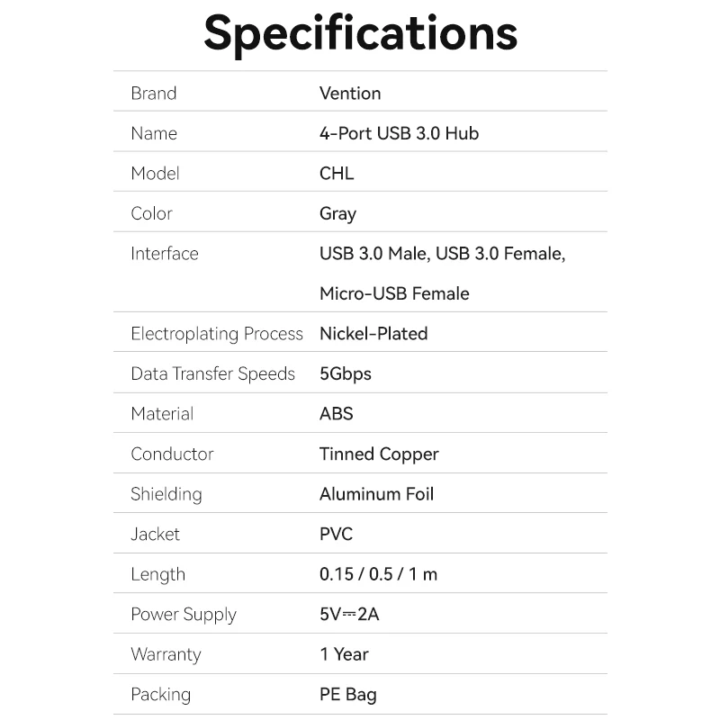Vention 5-in-1 USB 3.0 Hub - Image 13