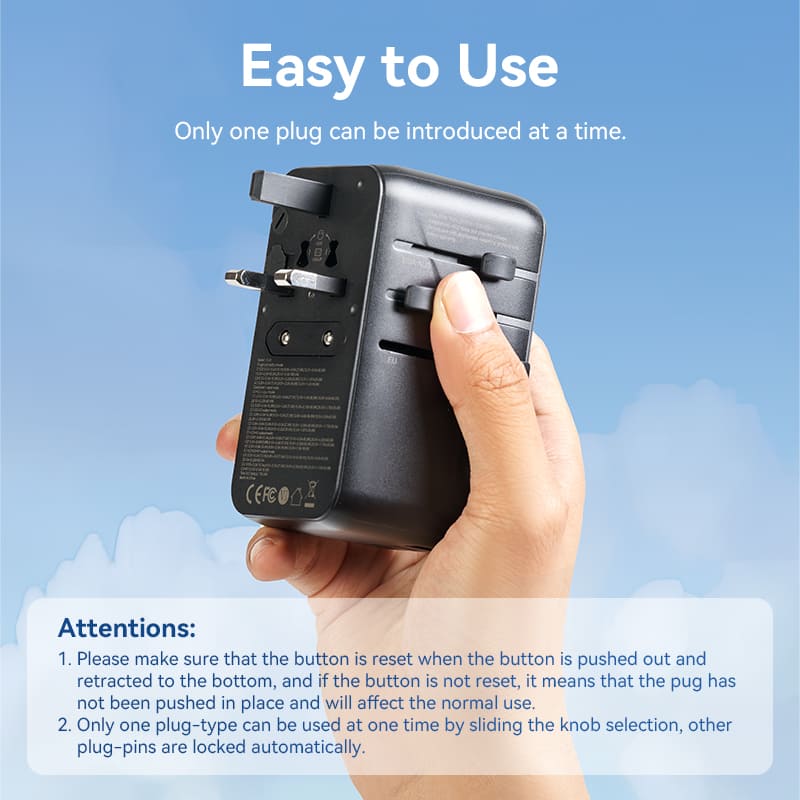 Vention 4-Port USB (C+C+A+A) GaN Universal Travel Adapter (100W/100W/20W/18W) - Image 14