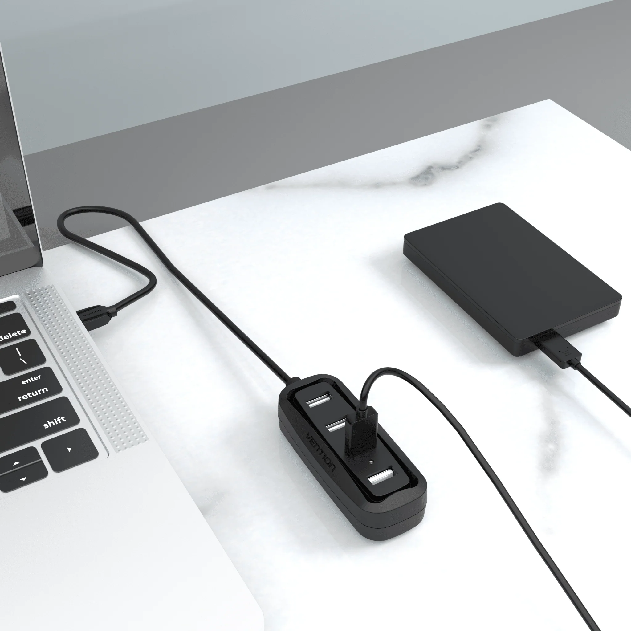 Vention 4-in-1 USB 2.0 Hub - Image 4