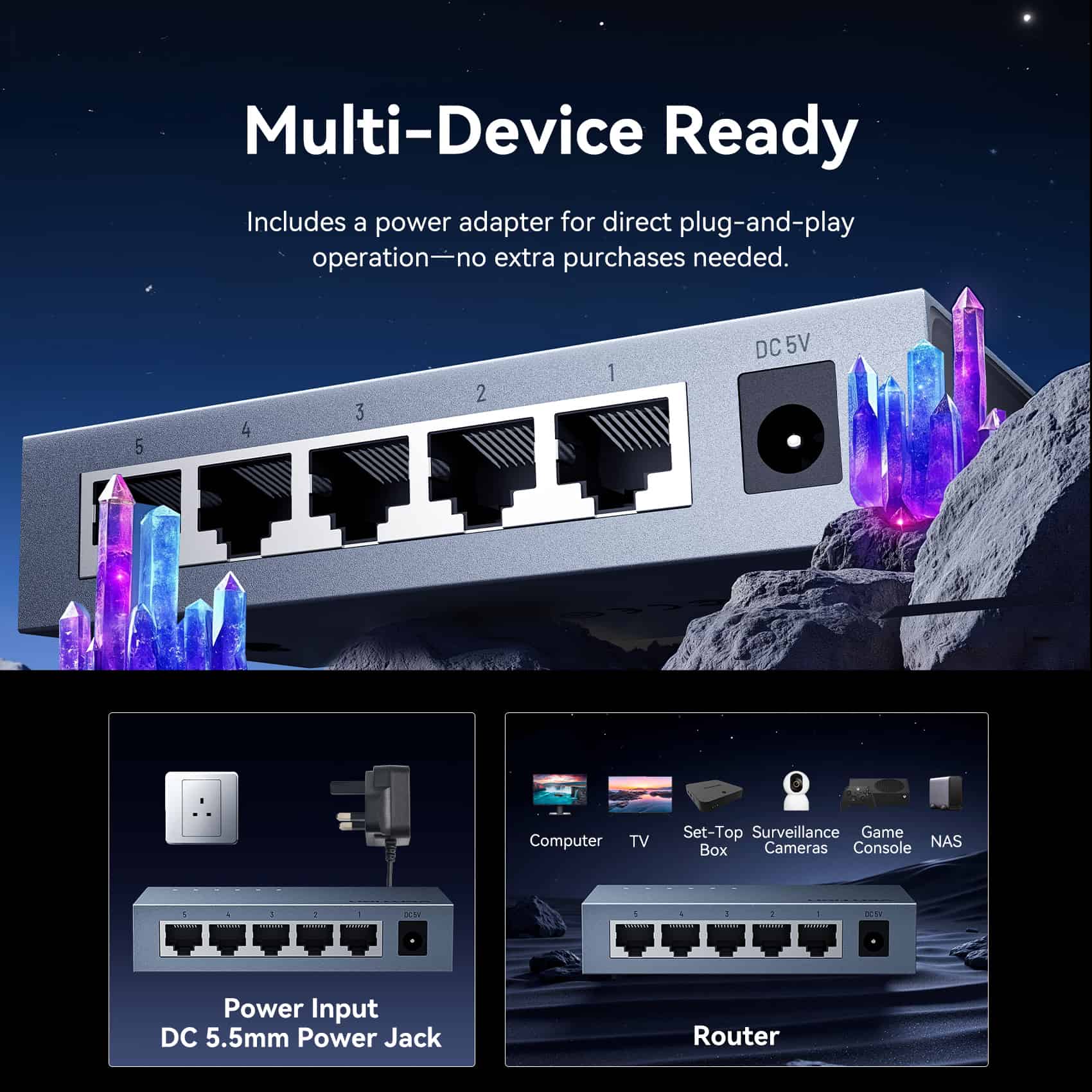 Vention 5-Port 1000Mbps Ethernet Switch - Image 11