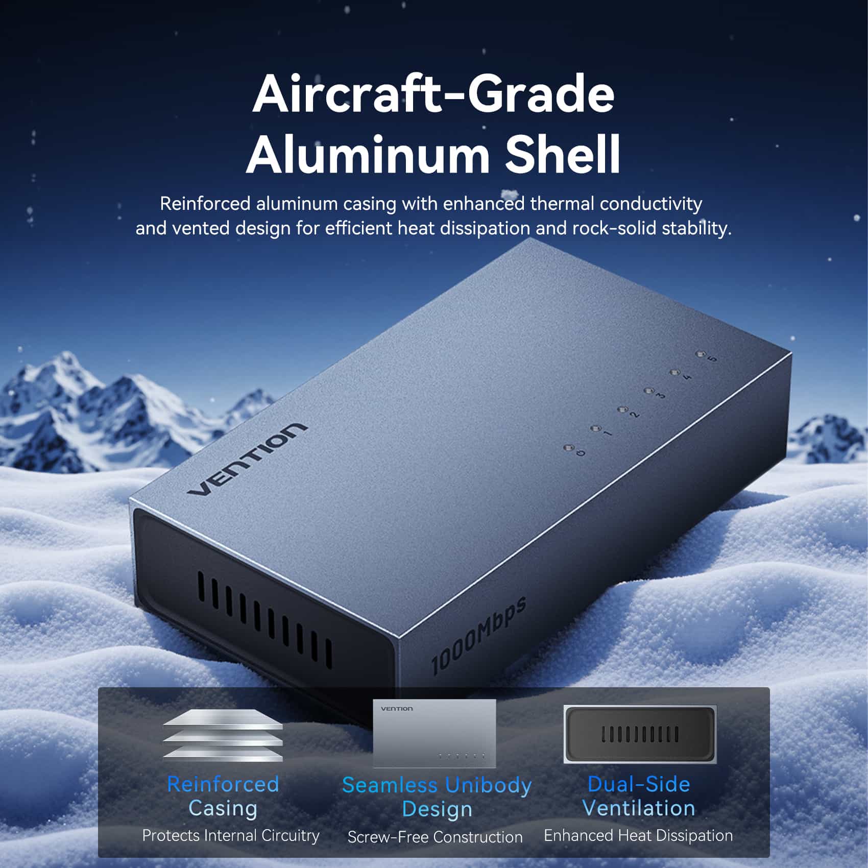 Vention 5-Port 1000Mbps Ethernet Switch - Image 9