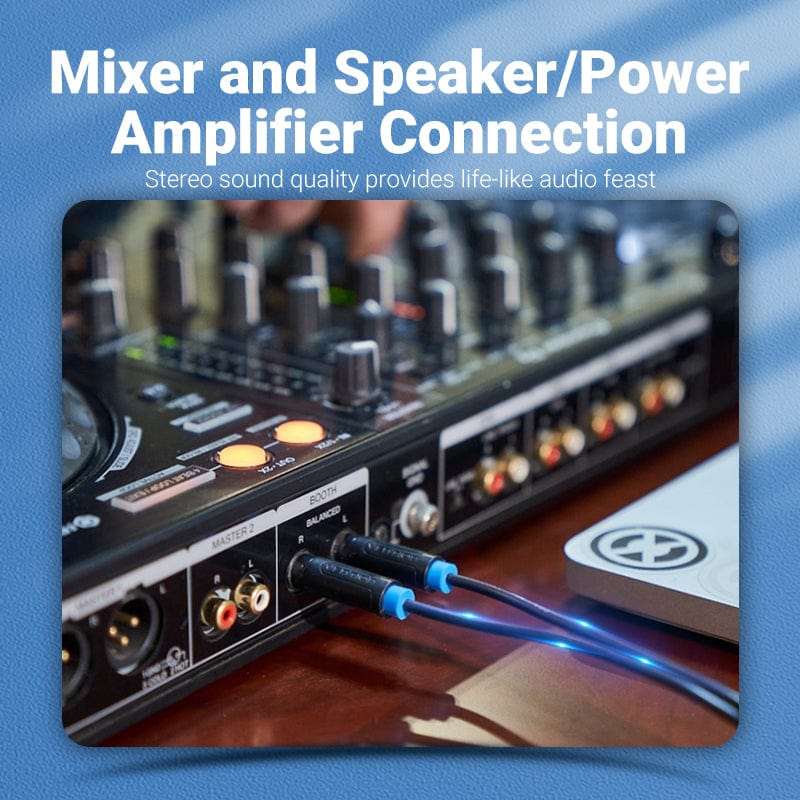 Vention 6.5mm to Double 6.5mm Audio Cable Male to Male Aux Cable for Mixer Speaker Amplifier 6.5 to 6.5 TRS Cable Audio - Image 2