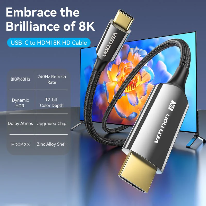 Vention 8K USB-C To HDMI™ Cable - Image 2