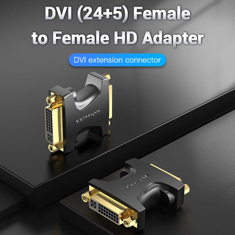 Vention DVI (24+5) Female to Female Adapter Black - Image 2