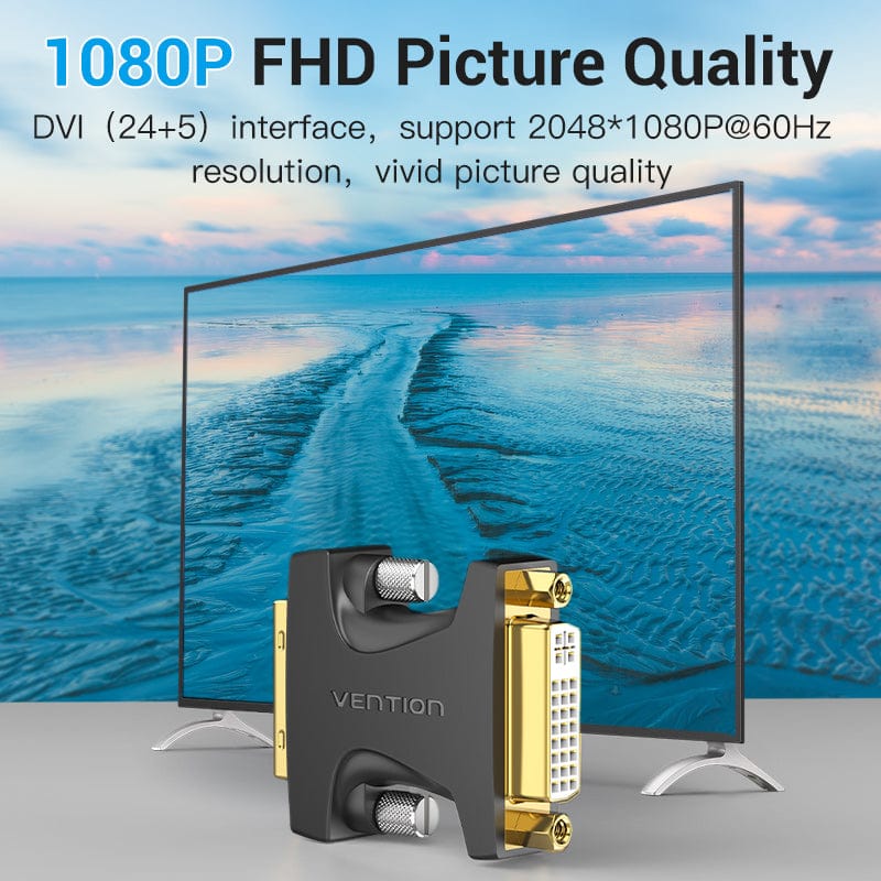 Vention DVI Male to Female Adapter Black - Image 3