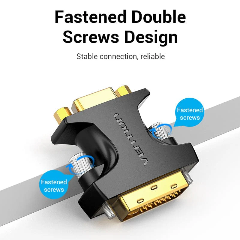 Vention DVI Male to VGA Female Adapter Black - Image 7