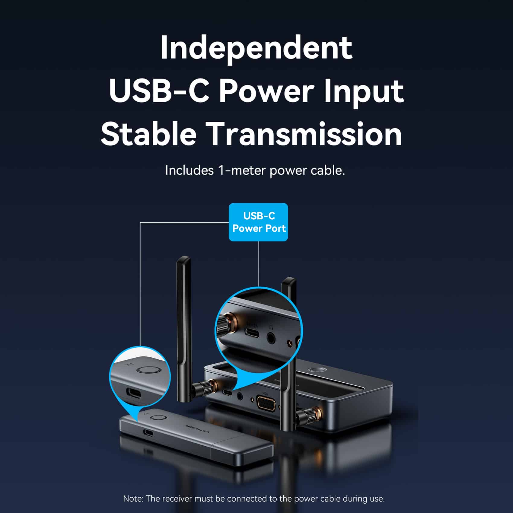 Vention Enterprise-Grade Wireless HDMI™ Transmitter and Receiver - Image 10