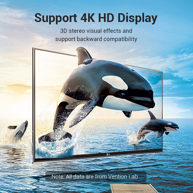 Vention HDMI™ 270 Degree Male to Female Vertical Flat Adapter Black - Image 5