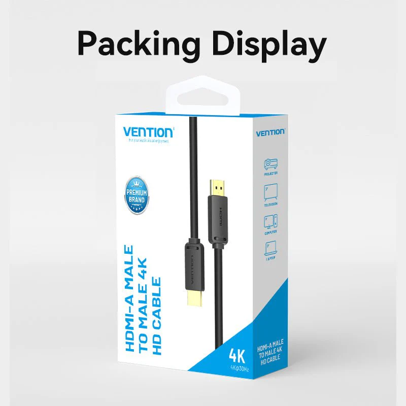 Vention HDMI™-A Male to Male 4K HD Cable 1.5M Black - Image 15