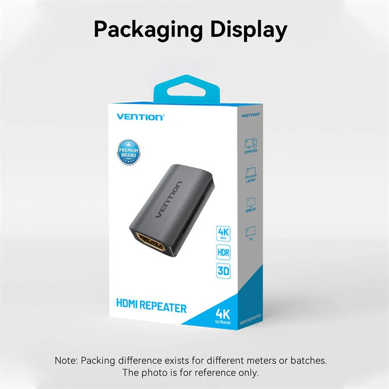 Vention HDMI™ Female to Female Repeater Gray Aluminum Alloy Type - Image 14