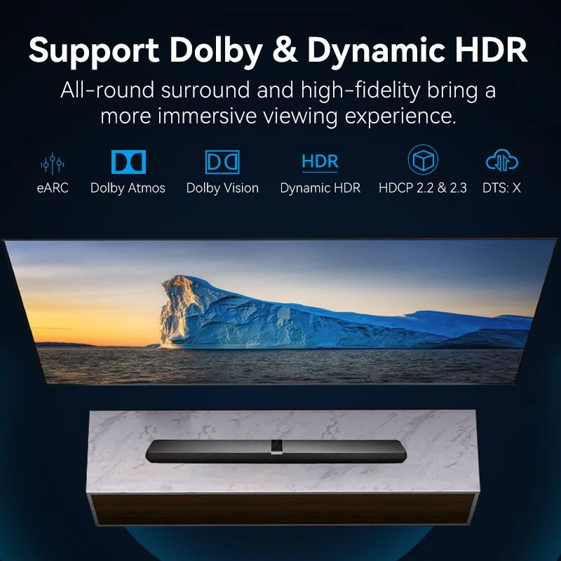 Vention HDMI™ Male to Female 8K Adapter Gray Aluminum Alloy Type - Image 7