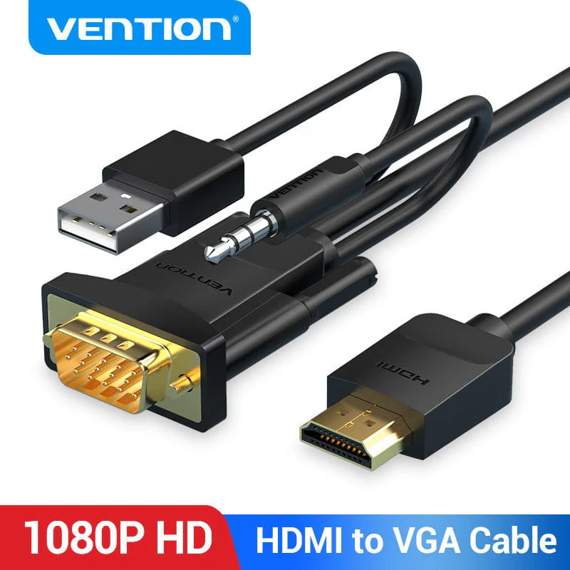 HDMI to VGA Cable HDMI™ Male to VGA Male Cable Audio Video Converter 1080P for PC TV Box Projector VGA to HDMI Cord - Image 7