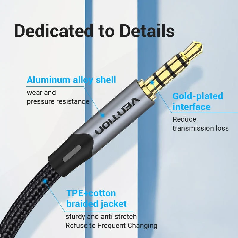 Vention 3.5mm Male to Male Audio Cable - Image 6