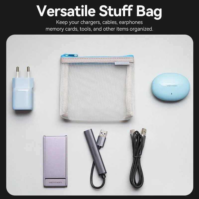 Vention Mesh Bag Gray (10cm x 12cm) - Image 4