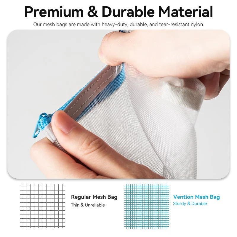 Vention Mesh Bag Gray (10cm x 12cm) - Image 5