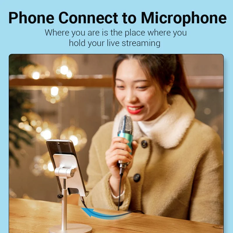 Vention Micro USB to 3.5mm Audio Cable for Hi-Fi Sound Card Microphone Karaoke 3.5 Jack Adapter for Samsung Xiaomi Android Phone - Image 2