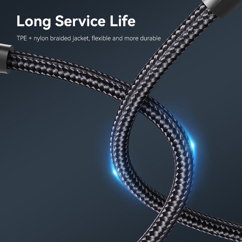Vention Nylon Braided USB 2.0 C Male to C Male 3A Cable LED Type - Image 5