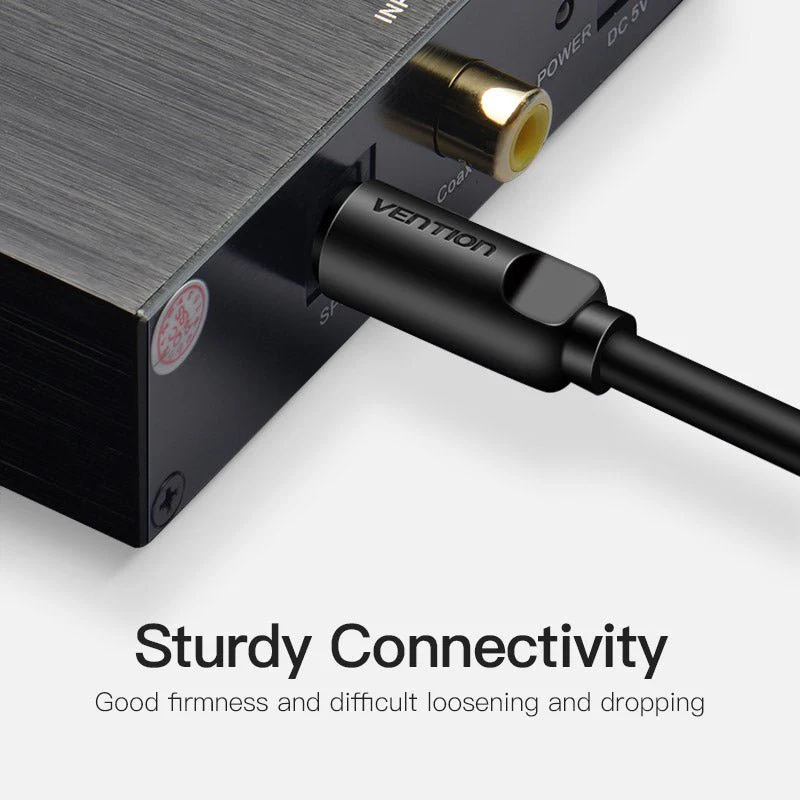 Vention Optical Fiber Audio Cable Black - Image 3