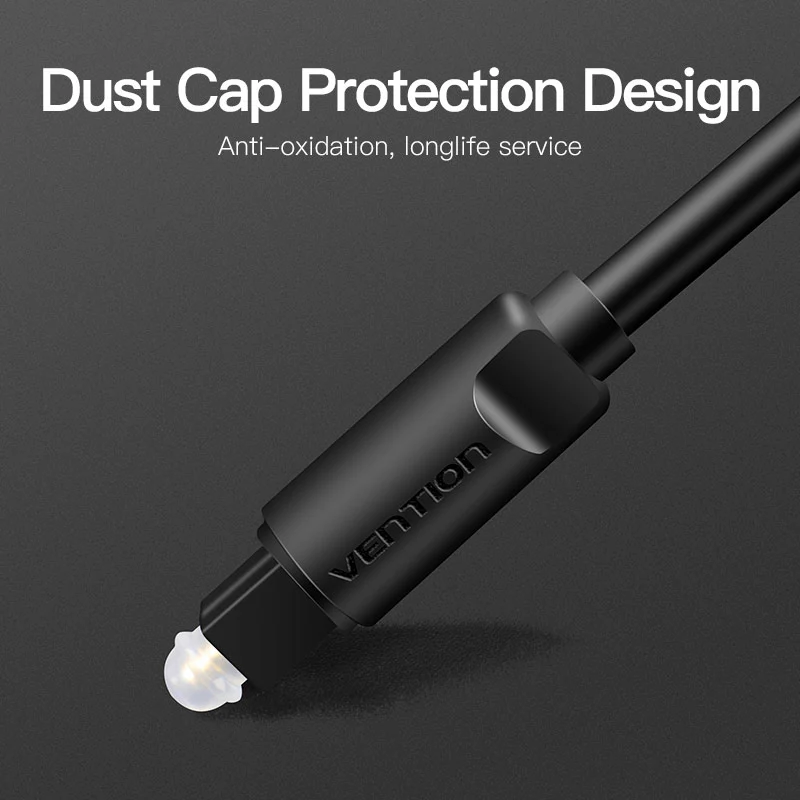 Vention Optical Fiber Audio Cable Black - Image 6