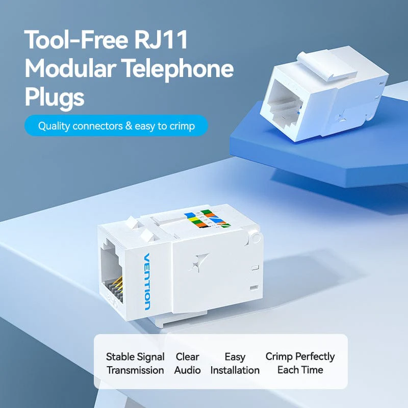 Vention RJ11 Tool-Less Keystone Jack - Image 2