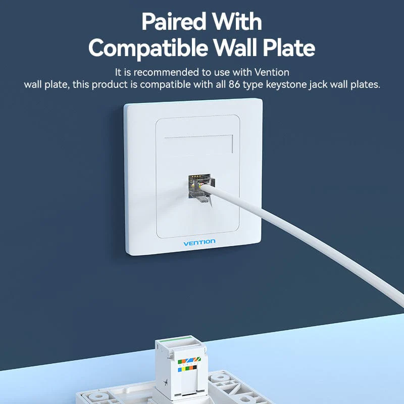 Vention RJ11 Tool-Less Keystone Jack - Image 7