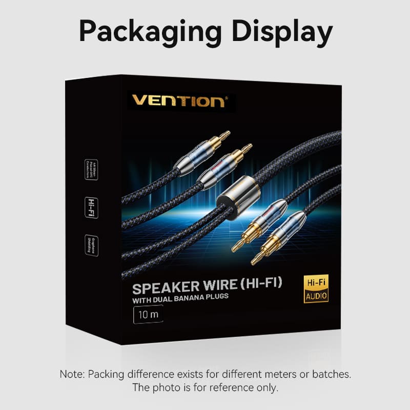 Vention Speaker Wire (Hi-Fi) with Dual Banana Plugs - Image 12
