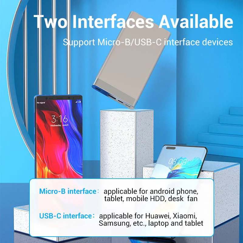 Vention USB 2.0 A Male to 2-in-1 Micro-B&USB-C Male 3A Cable - Image 3