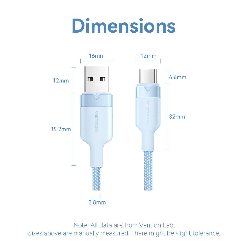 Vention USB 2.0 A Male to C Male 3A Cable Aluminum Alloy Type - Image 16