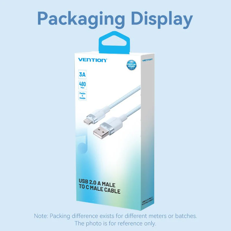 Vention USB 2.0 A Male to C Male 3A Cable Aluminum Alloy Type - Image 18