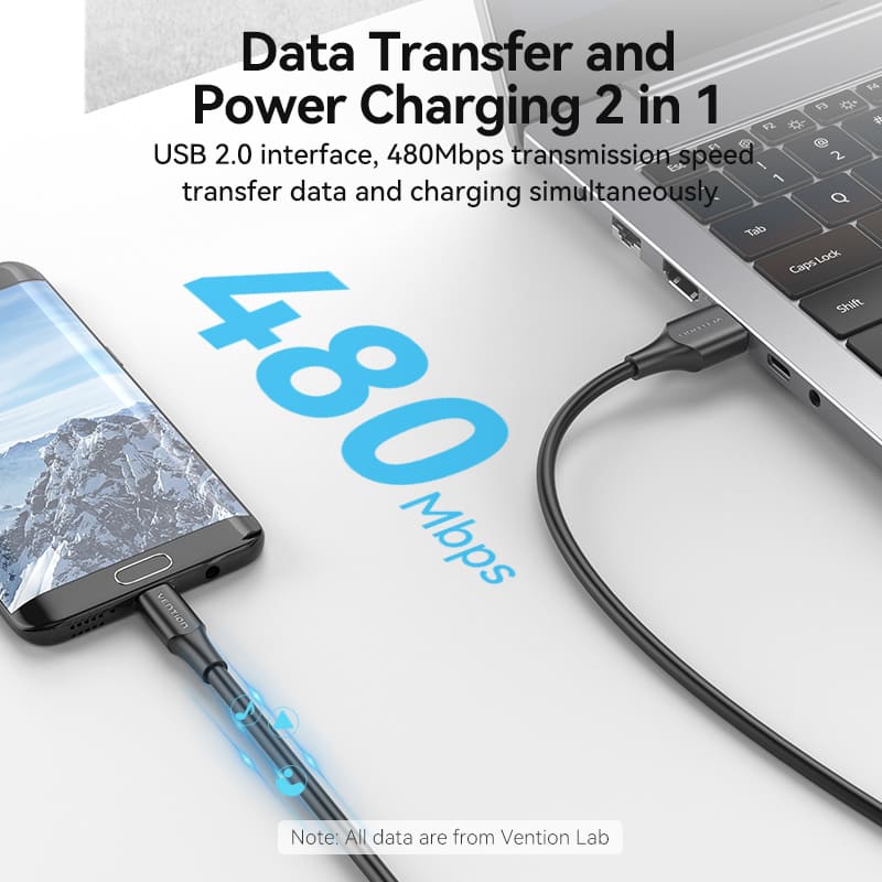 USB 2.0 A Male to Micro-B Male 2A Cable - Image 4