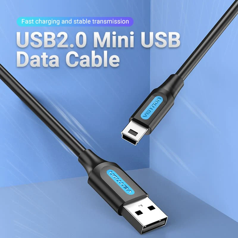 USB 2.0 A Male to Mini-B Male Cable - Image 2