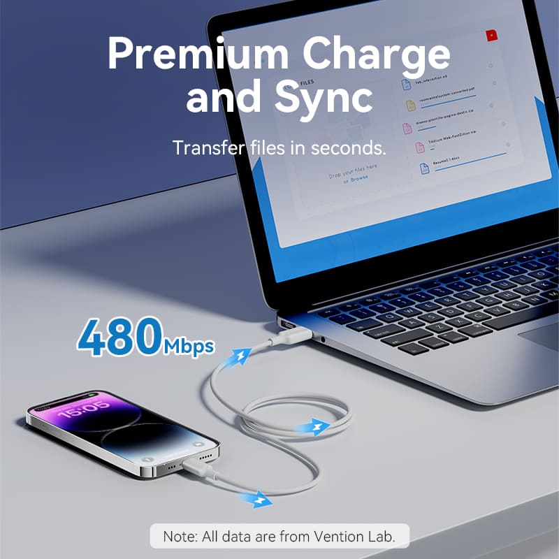 Vention USB 2.0 Type-A Male to Lightning Male 2.4A Cable PVC Type - Image 12