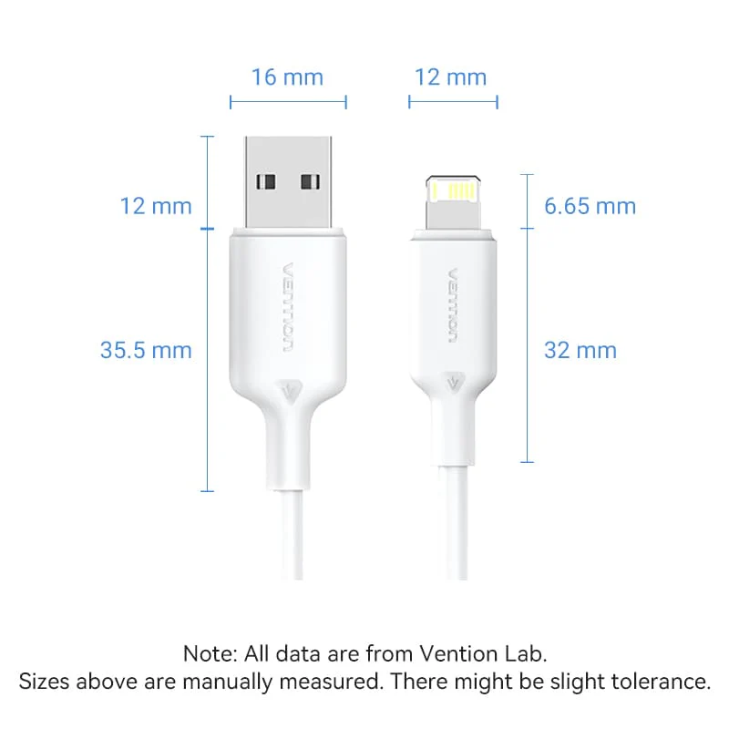 Vention USB 2.0 Type-A Male to Lightning Male 2.4A Cable PVC Type - Image 15