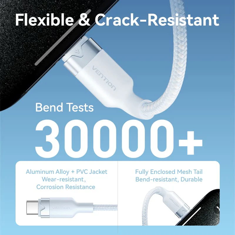 Vention USB 2.0 Type-C Male to Lightning Male 3A Cable Aluminum Alloy Type - Image 13
