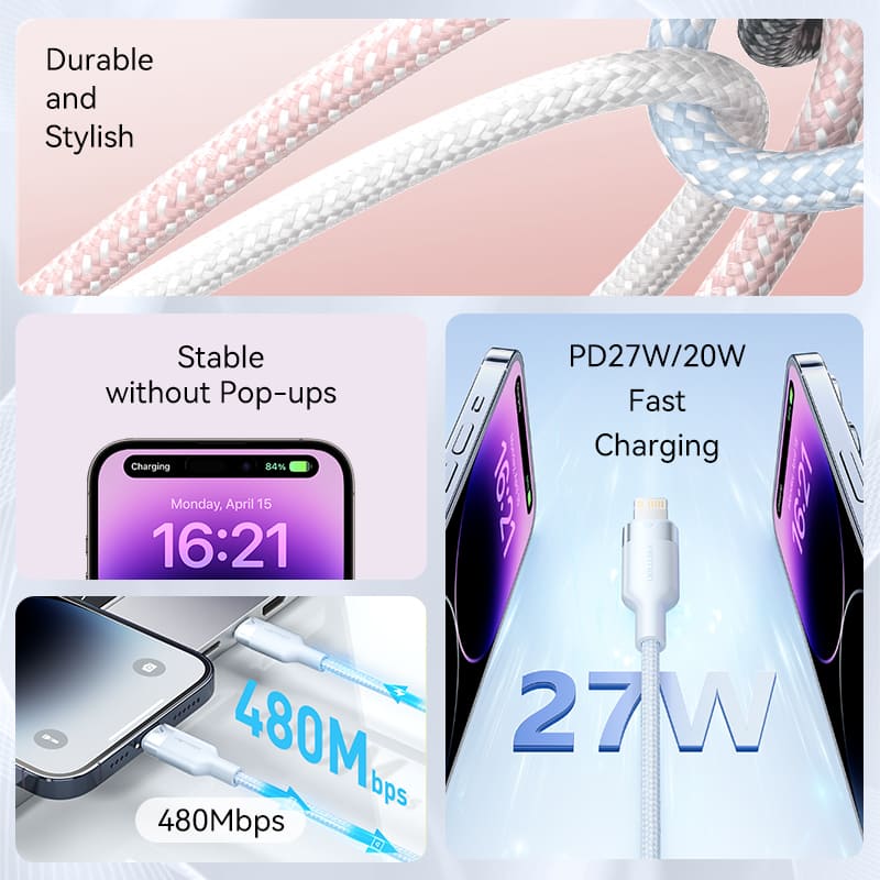 Vention USB 2.0 Type-C Male to Lightning Male 3A Cable Aluminum Alloy Type - Image 6