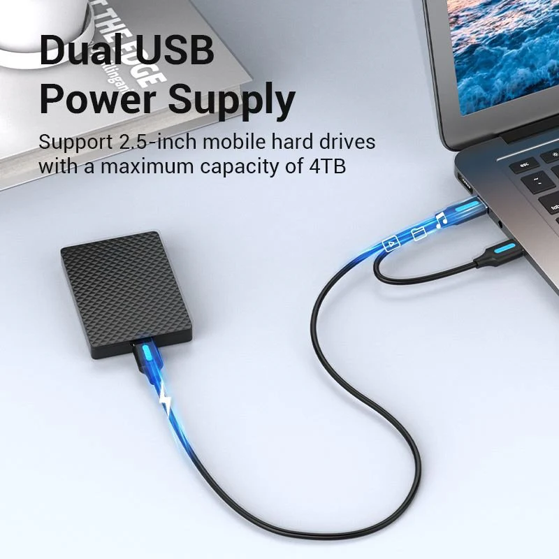 Vention USB 3.0 A Male to Micro-B Male Cable with USB Power Supply PVC Type - Image 4