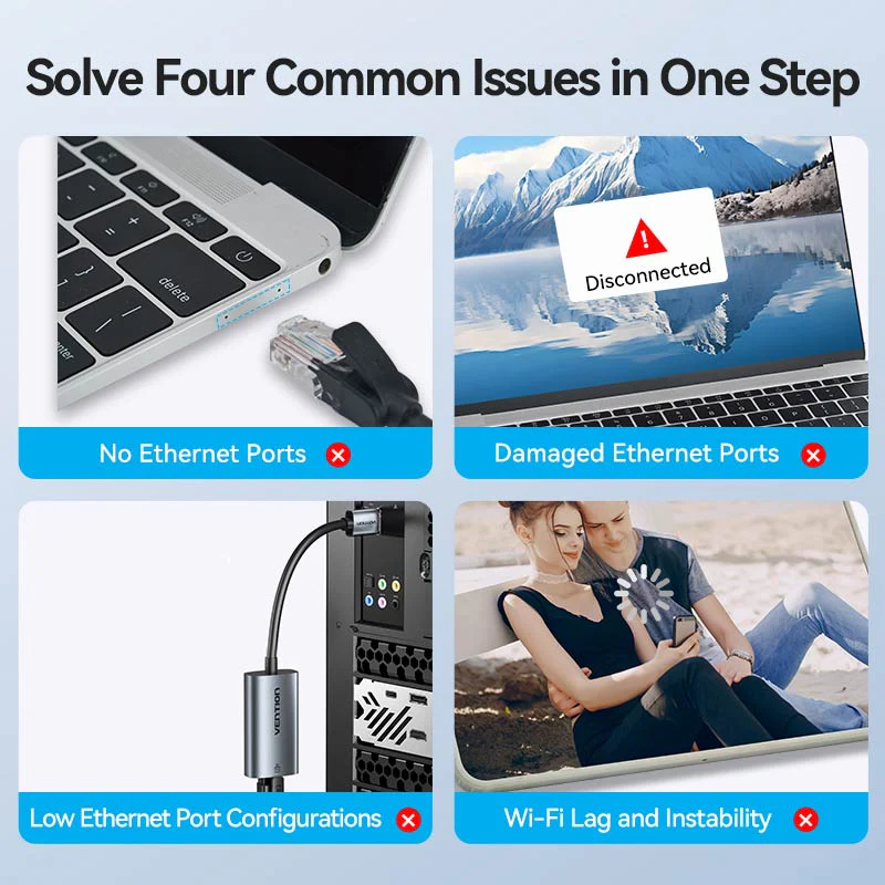 Vention USB-A to Gigabit Ethernet Adapter - Image 4