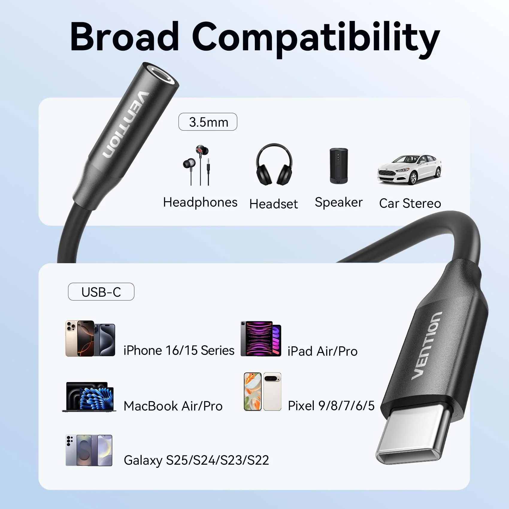 Vention USB-C Male to 3.5mm Female Audio Adapter - Image 11