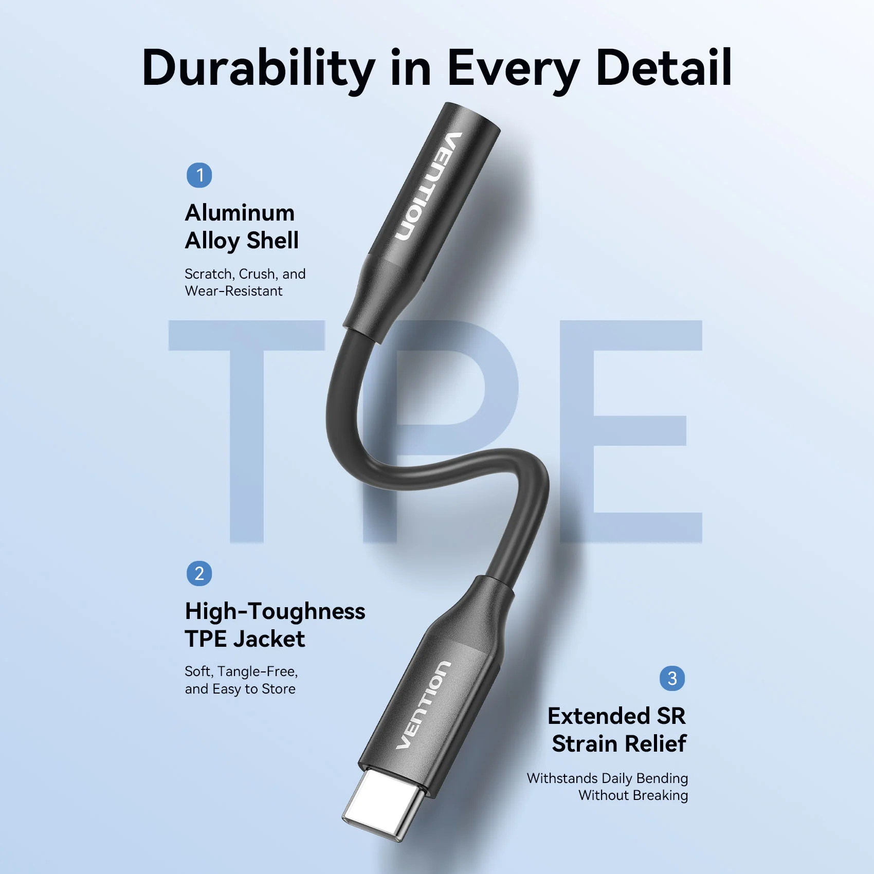 Vention USB-C Male to 3.5mm Female Audio Adapter - Image 9