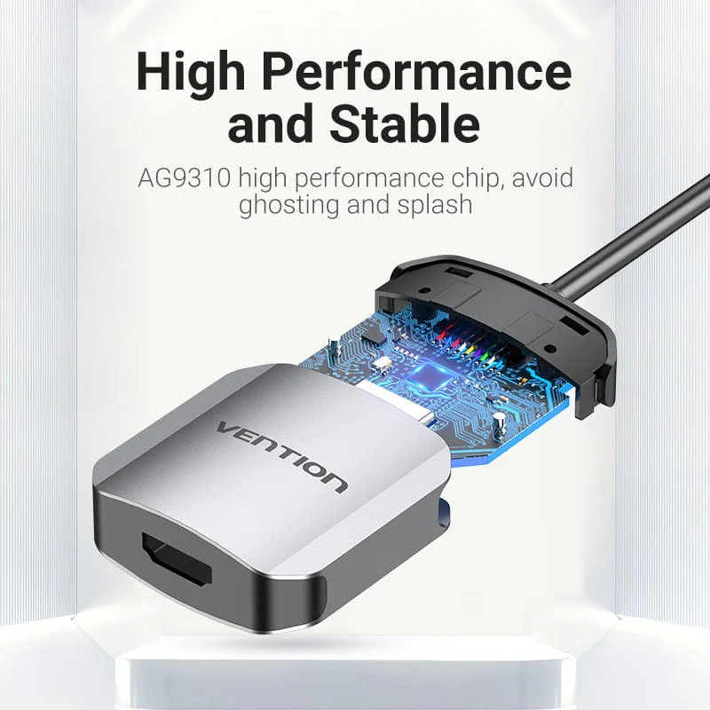Vention USB-C to HDMI™ Converter 0.15M Gray Aluminum Alloy Type - Image 8