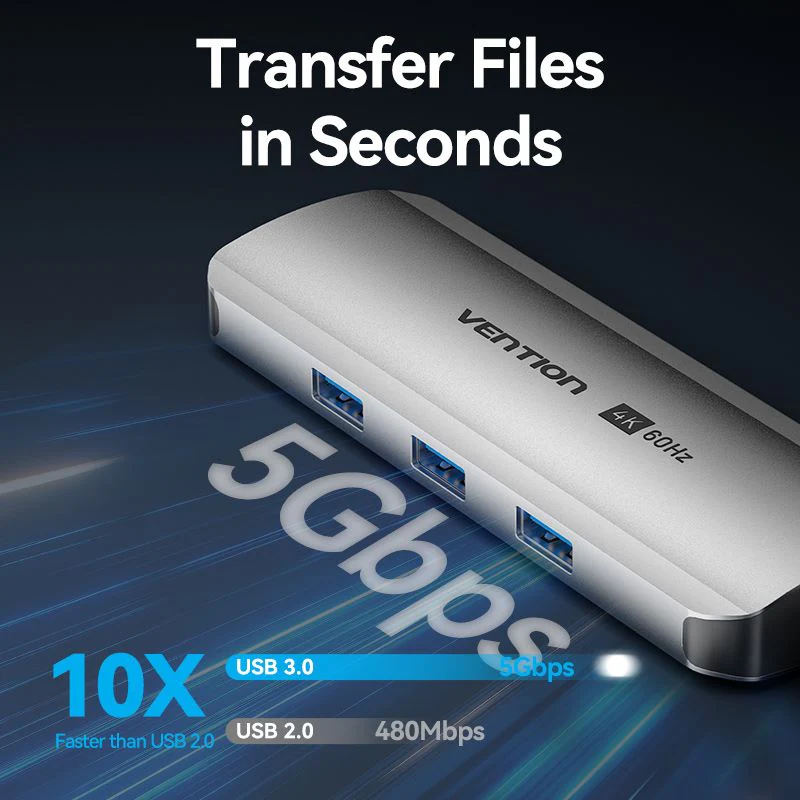 Vention 9-in-1 USB-C Docking Station - Image 5