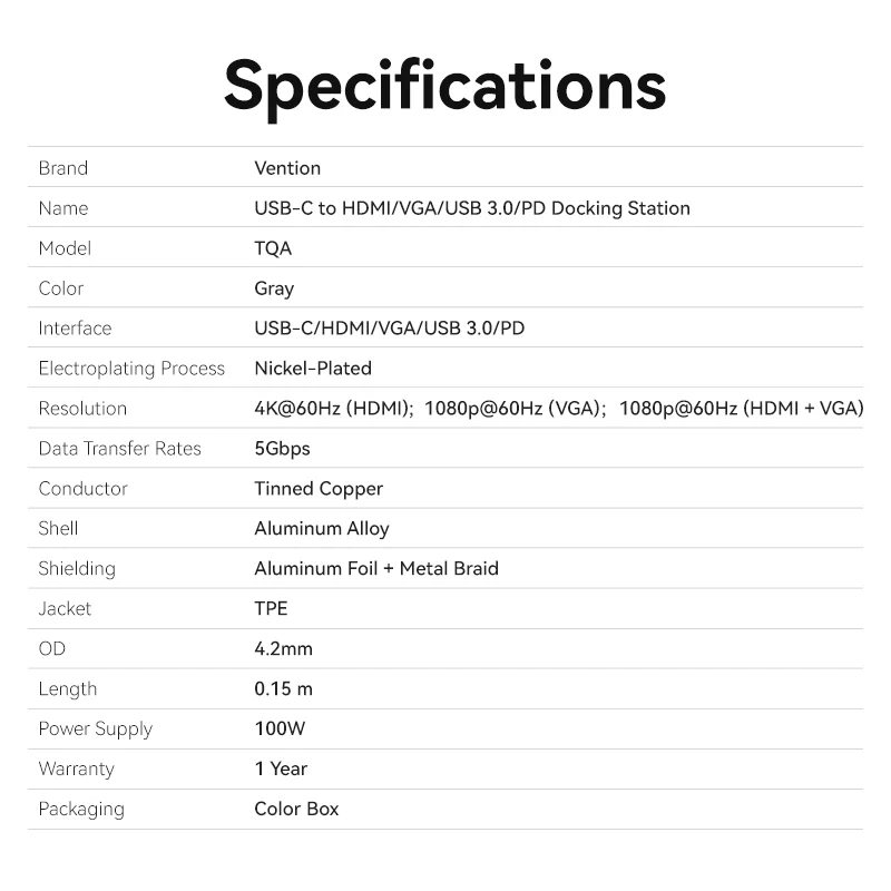 Vention 4-in-1 USB-C Docking Station - Image 12